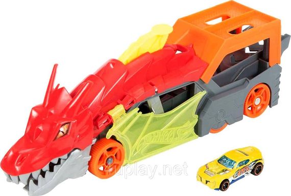 Вантажівка автовоз транспортер Хот Вілс Паща дракона. Hot Wheels City Dragon Launch Transporter | Зображення 1