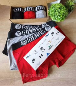 Комплект трусов Diesel, подарочный набор боксеров Дизель в коробке на 2-5 штук, трусы для настоящих мужчин 3,