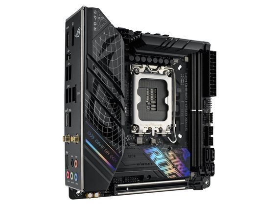 Материнcька плата ASUS  ROG STRIX B760-I GAMING WIFI s1700 B760 2xDDR5 M.2 HDMI DP Wi-Fi BT mITX (90MB1D90-M1EAY0) | Зображення 1