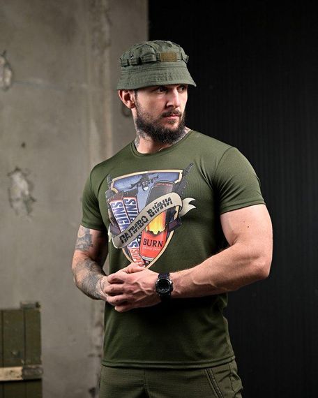 Тактична потоотвідна футболка Паліво oliva ПП7724 | Зображення 1