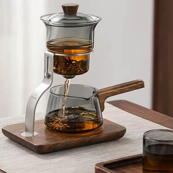 Чайник для заваривания TeaPot D-41 Automatic tea maker 300/400ml Transparent gray | Зображення 1
