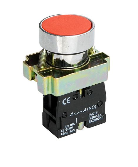 Кнопка XB2-BA42 1NO без підсвічування червоний Ny95500275