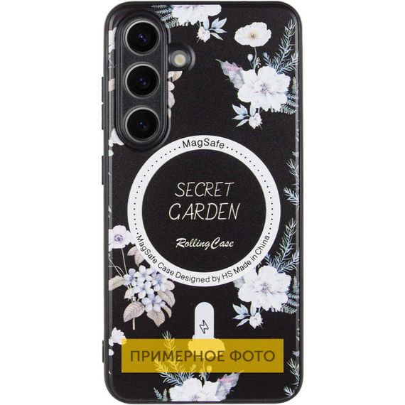 TPU+PC чехол Secret Garden with MagFit для Samsung Galaxy S23 FE Black | Зображення 1