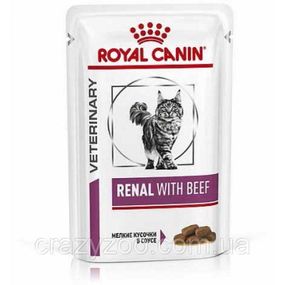 Вологий корм для котів Royal Canin Renal Beef при нирковій недостатності з яловичиною 85 г 4031001