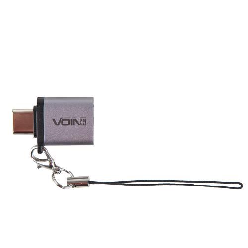 Адаптер OTG VOIN USB 3.0 в Type C Grey | Зображення 1