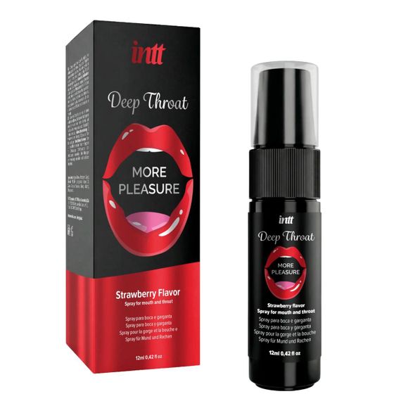 Спрей для глибокого мінету Intt Deep Throat Oral Spray Strawberry (12 мл) Sex Aura | Зображення 1
