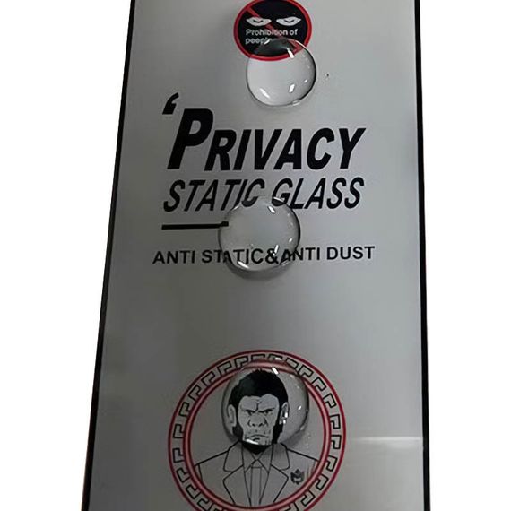 Захисне скло Privacy 5D (тех.пак) для Xiaomi Poco X6 Pro / F6 Чорний | Зображення 1