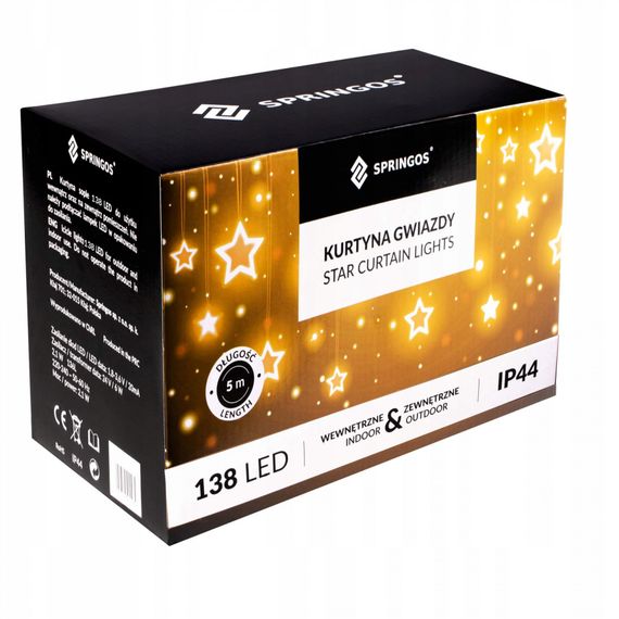 Гірлянда бахрома вулична (зовнішня) Springos 2 м 138 LED CL4012 Warm White | Зображення 6