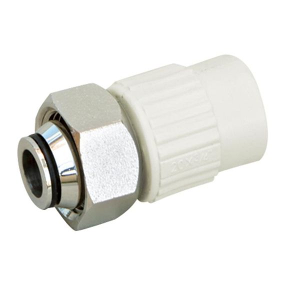 Муфта під Євроконус PPR Blue Ocean з накидною гайкою 25х3/4" ВР із шторним штоком SD00020879