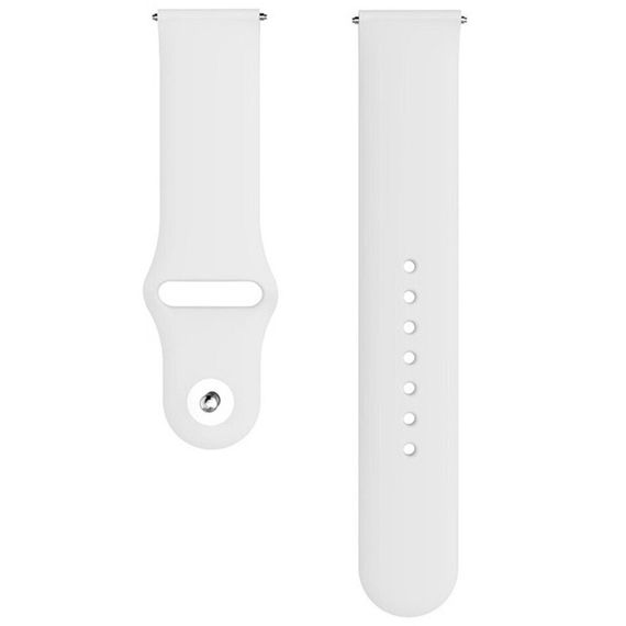 Силиконовый ремешок Sport для Smart Watch 20mm Белый / White | Зображення 2