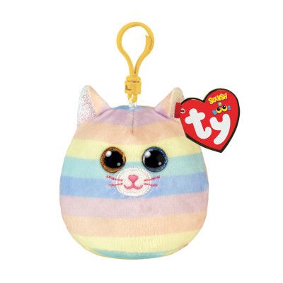 Мягкая игрушка Ty брелок Squish-A-Boos Кошка Heather 12 см (39561)