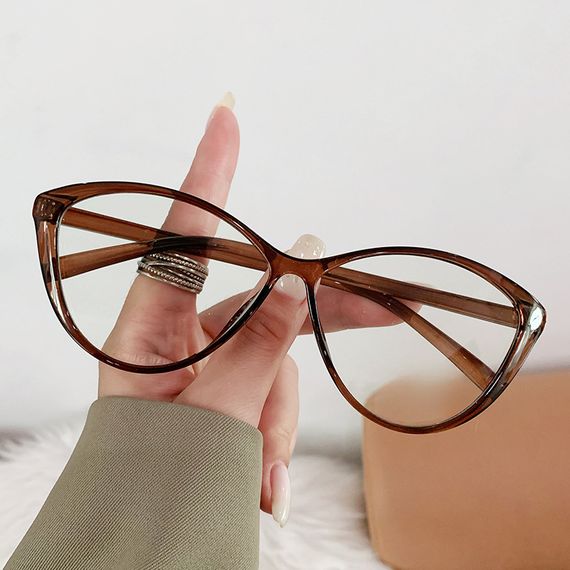 Окуляри для роботи за монітором з блокуванням блакитного світла Cat Eye Коричневі (A9848) | Зображення 1
