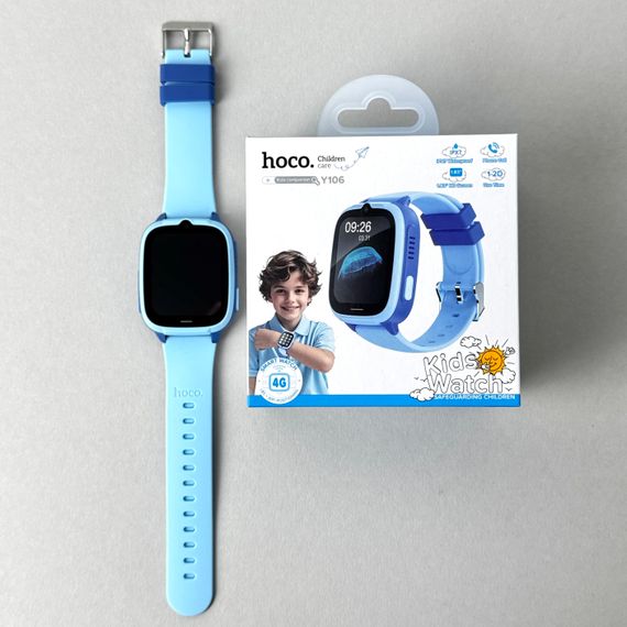 Дитячий годинник Smart Hoco Y106 4G (Блакитний) | Зображення 7