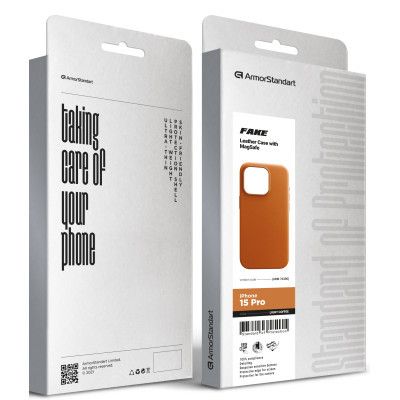 Чехол для мобильного телефона Armorstandart FAKE Leather Case Apple iPhone 15 Pro Light Coffee (ARM76300) | Зображення 4