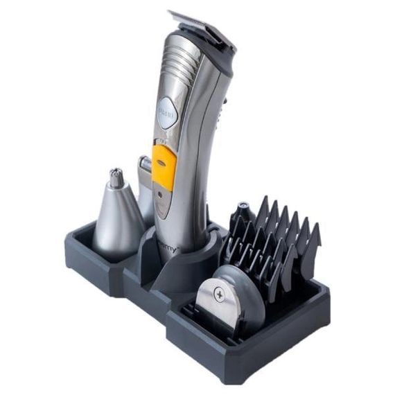 Набор для стрижки Pro Gemei GM-580 триммер 7в1 для стрижки волос, бритья бороды, для носа и ушей, стайлер | Зображення 6