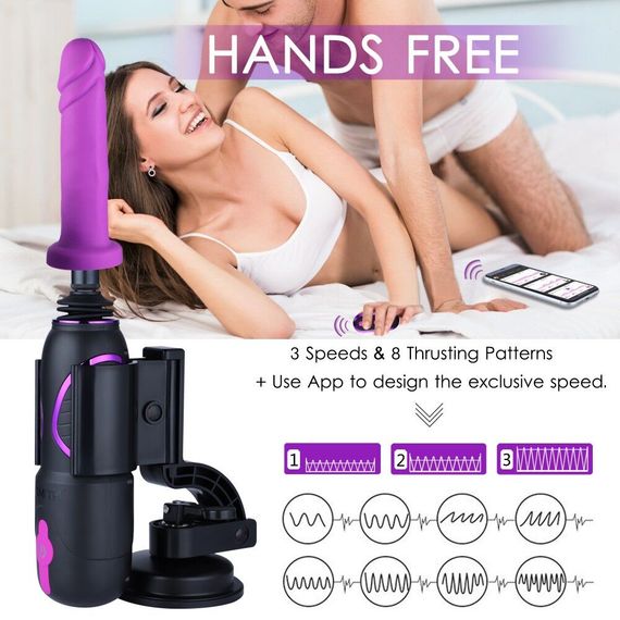 Високомобільна смарт секс-машина Hismith Pro Travel APP з фалоімітатором, присоска, пульт ДК | Зображення 2