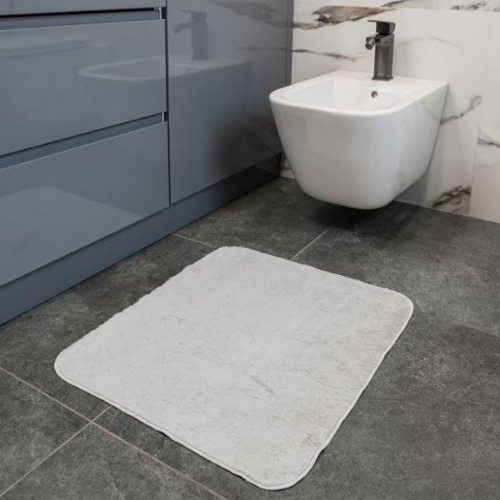 Килимок для підлоги з еко-хутра ТМ Dariana Moonbeam 50*60 см cвітло-сірий | Зображення 3