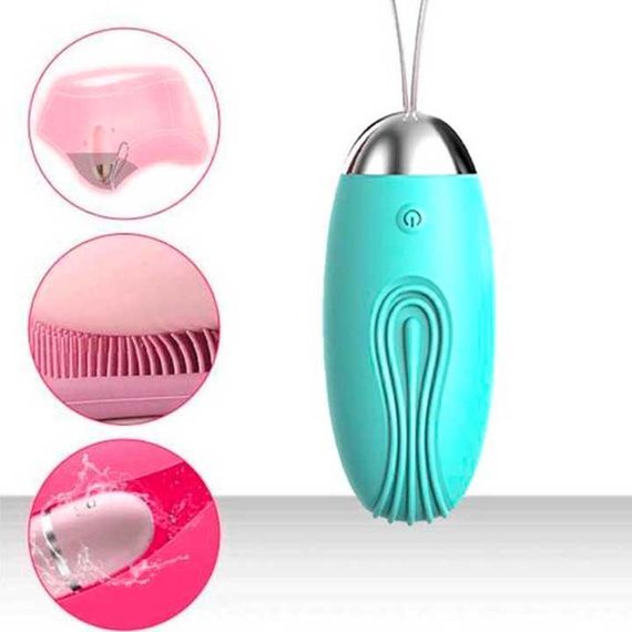 Яркое виброяйцо LILO USB бирюзовый – Вибраторы | Зображення 4