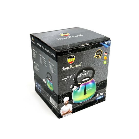 Чайник со свистком Haus Roland HR730-5, 3.0 л, покрытие "хамелеон" (HR730-5) | Зображення 9