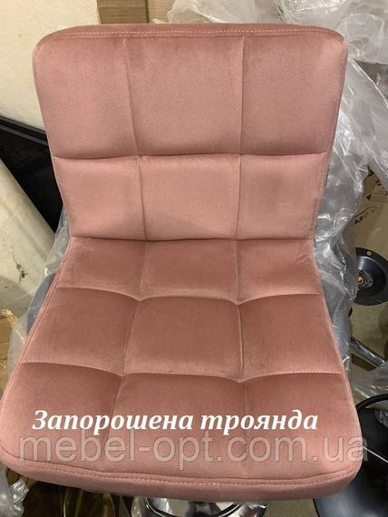Стілець Arno GD-Modern Office велюр на золотій хрестовині з колесами та регулюванням висоти сидіння Запорошена троянда В-1030 (блискуло рожевий) | Зображення 4