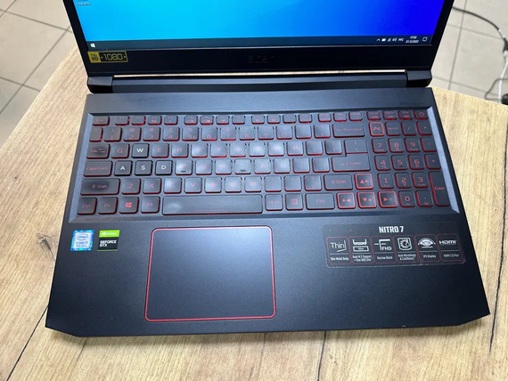 Ноутбук Acer Nitro 7 AN715 15.6" FHD IPS i7 9750H/8Gb/512Gb SSD/GTX 1650-4Gb | Зображення 1
