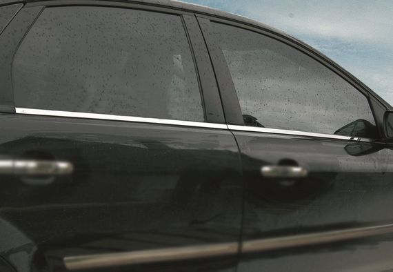 Зовнішня окантовка вікон (4 шт., нерж.) Carmos - Турецька сталь для Ford Focus II 2008-2011 рр | Зображення 1