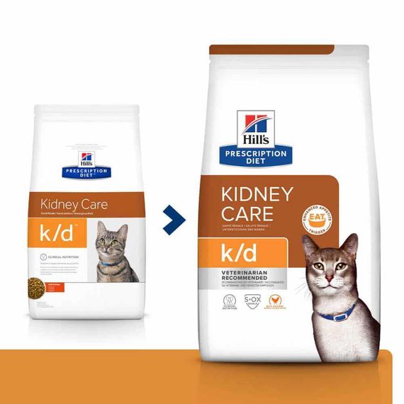 Hill’s Prescription Diet k/d Сухий корм для котів підтримання функції нирок, з куркою, 8 кг | Зображення 2