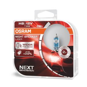 Комплект галогеновых ламп Osram 64212NL H8 Night Breaker LASER +20% 35W 12V PGJ19-1 HardDuopet