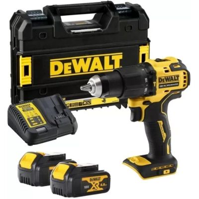 Шуруповерт DeWALT 18В XR Li-Ion, 4Ah, 65 Нм, 450-1650 об/мин, вес 1.2 кг, TSTAK (DCD709M2T) | Зображення 1