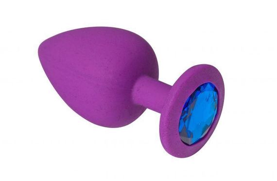 Силіконова анальна пробка Purple Silicone Sapphire, M Sex Aura