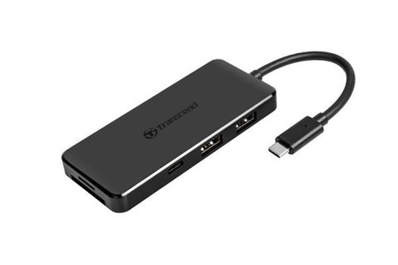 Хаб Transcend USB Type-C HUB 6 ports microSD/SD Black (TS-HUB5C) | Зображення 1