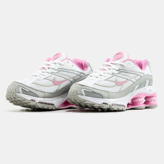 Кросівки  Shox TL x Supreme Grey Pink / супрем весна / літо / осінь 2338 36
