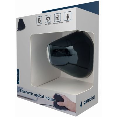 Мышка Gembird MUS-ERGO-03 USB Black (MUS-ERGO-03) | Зображення 7