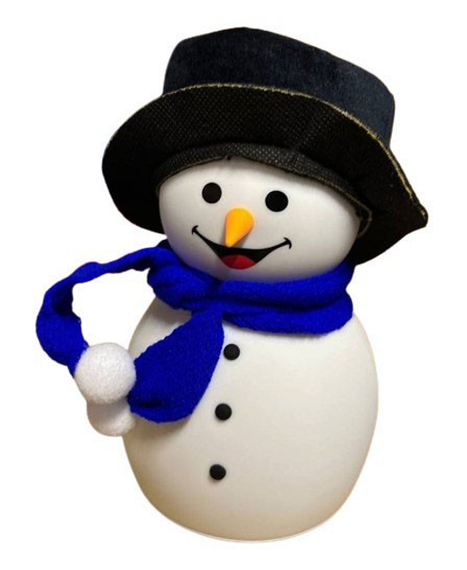 Детский силиконовый ночник Снеговик Snowman LJC-118 светильник аккумуляторный игрушка для сна | Зображення 3
