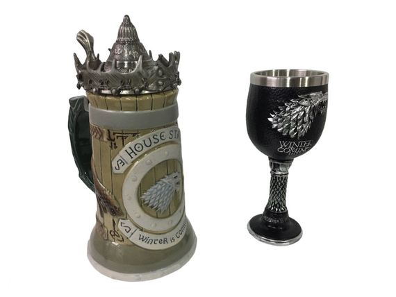 Подарунковий набір Кухоль Game Of Thrones House Stark Гра Престолів Дім Старків і Келих Дім Старків | Зображення 1