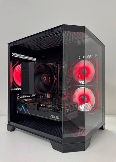 Ігровий ПК Qube Crystal ARGB Black Tower / AMD Ryzen 5 5500 (6 (12) ядер по 3.6 - 4.2 GHz) / 16 GB DDR4 / 500 GB SSD / AMD Radeon RX 5700, 8 GB GDDR6, 256-bit б/в | Зображення 3