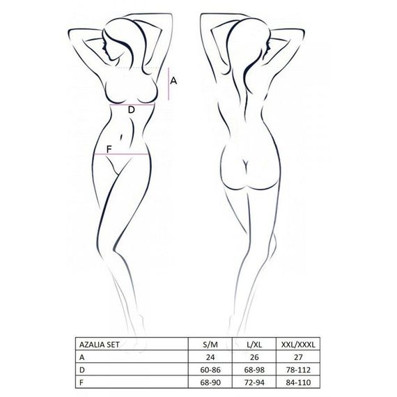 Еротичний комплект AZALIA SET black L/XL Passion, L/XL | Зображення 6