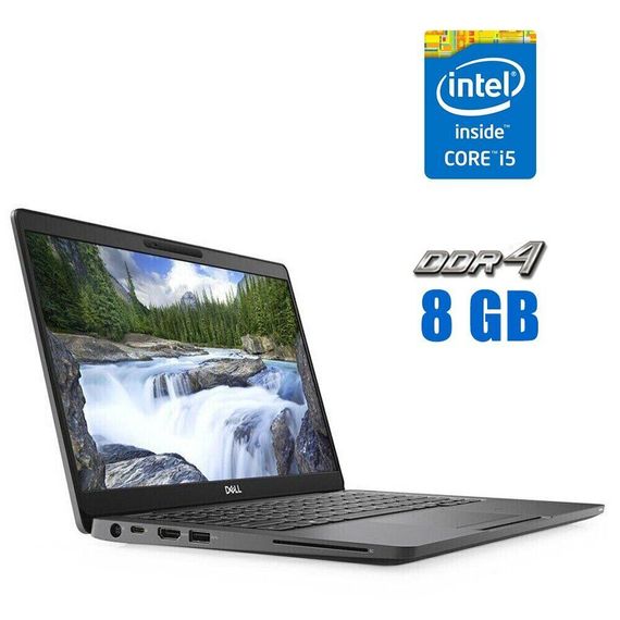 Ноутбук Dell Latitude 5300 / 13.3" (1920x1080) IPS / Intel Core i5-8365U (4 (8) ядра по 1.6 - 4.1 GHz) / 8 GB DDR4 / 240 GB SSD / UHD Graphics / WebCam б/в
