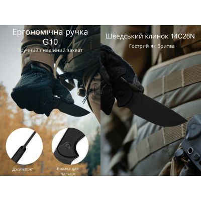 Нож Civivi Timberbark, Darkwash, чорний G10 (C23094-1) | Зображення 3