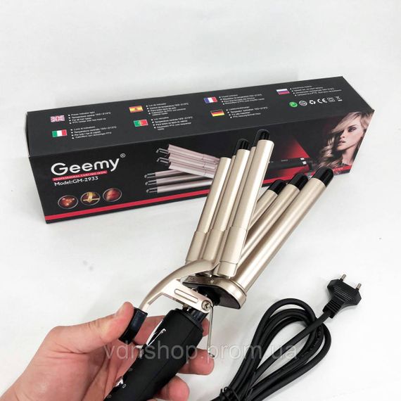 Щипцы для завивки волнистых волос, Плойка для волос стайлер Плойка локонов и утяжки UT-18 | Зображення 4