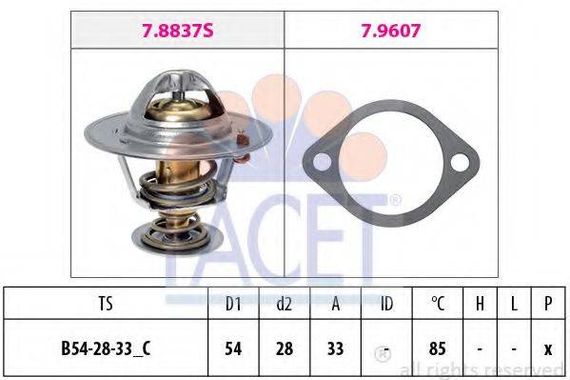 Термостат FACET 78838 на HYUNDAI LAVITA (FC)