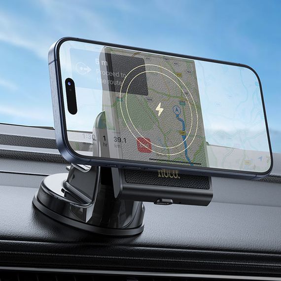 Автотримач з БЗП Hoco HW20 Precious (center console) Black | Зображення 3