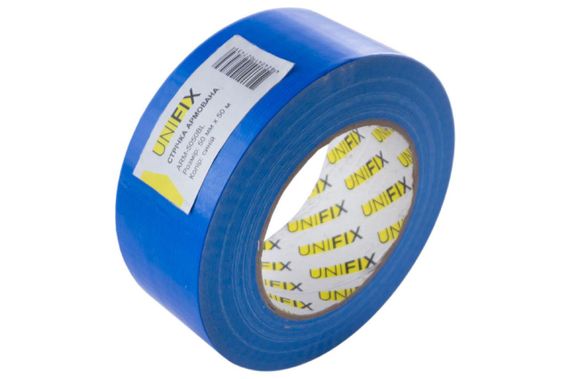 Лента клейкая армированная синяя 50мм*50м UNIFIX | Зображення 3