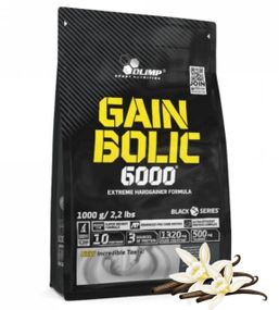 Гейнер для набору маси, Gain Bolic 6000 bag, Olimp, зі смаком ванілі, 1000 г