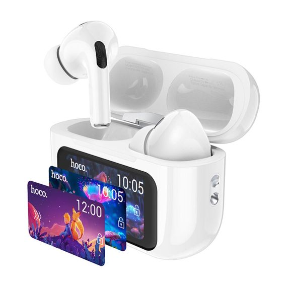 Бездротові навушники HOCO EW72 Soar true wireless ANC Noise Reduction touch screen BT headset White | Зображення 2