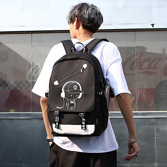 Рюкзак шкільний міський "Music", Водостійкий розумний повсякденний рюкзак з Led-підсвіткою | Зображення 7