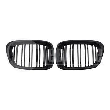 Решетки радиатора компл. BMW 5 E39 96-03 (мат. чёрн. двойная), AutoTechteile, 707 5197, 706 5109