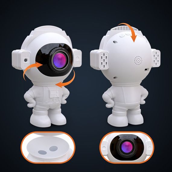 Зірковий 3D проектор Astronaut Bluetooth з пультом, Проектор нічний космонавт зоряне небо в дитячий | Зображення 5