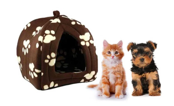 М'який будиночок для собак та кішок Pet Hut White 35см х 40см. | Зображення 2