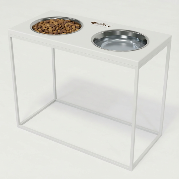 Миски на подставке для больших собак Hollky Base XL40 (2 × 1,8 л) BXL40-522640-WHWH | Зображення 1
